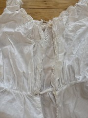 RARE Antique 1900 Women Eyelet Lace Camisole One Piece Bloomers Jumpsuit Romper