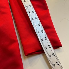 Vintage Estevez Red Silk Open Front Blazer Puffed Shoulder Evening Jacket Sz 8