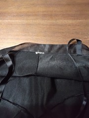 Vtg 70s black nylon lace chiffon trim Full slip dress Size S M ? glam goth READ