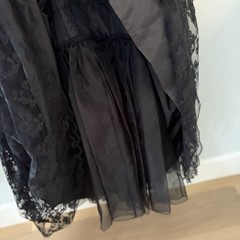 Vintage 1980s Wayne Clark Aline Marelle Black Velvet Lace Ball Gown Formal Sz 10