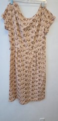 Vintage 1930s 1940s Matching Slip Dress & Robe Set Peach Floral Print Loungewear