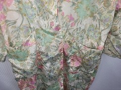 Vintage Jo Intimates Polyester Satin Floral Shimmery Wrap Robe Size Medium