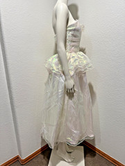 Roberta 90s Y2K Fairy Iridescent‎ Organza Gown NWT Prom Formal White Wedding 7/8