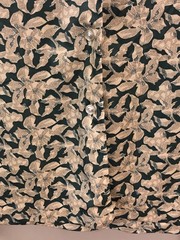 Devon Vtg 70s Polyester Top Size M Floral Blouse Collared Long Sleeves Button Up