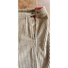 Vintage PRADA Sport Lines Rossa Skirt Beige Tan Corduroy A Line Knee Length