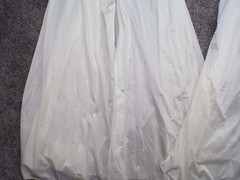 VTG Shadowline Bridal Cream SILKY Nylon Peignoir Robe Nightgown olga esque MED