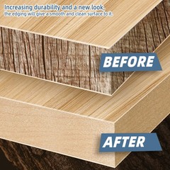 ZYJT Maple Edge Banding 1.5″x50ft Real Wood Pre-glued Flexible Veneer Tape