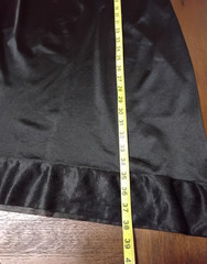 Vtg 70s black nylon lace chiffon trim Full slip dress Size S M ? glam goth READ
