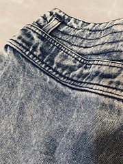1980s VTG ACID WASH HIGH WAISTED JEANS WEATHERED BLUES WAIST 26-27inches (M)
