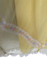 Vintage Baby Doll Lingerie Set NOS RARE Kmart 2 Piece W Tags Yellow Lacey Flower