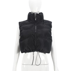 Quilted Vest Jacket for Women Winter Fall Lightweight Sleeveless Cropped Card…