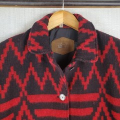 VTG WOOLRICH USA Size Small Womens Wool Aztec Southwest Chore Barn Jacket Coat