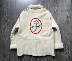 Unique Jean Charles de Castelbajac Tricot Sheepskin Coat Jacket Shearling