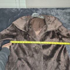 Vintage Brazotta Brown Fur Coat by Collins & Aikman Styled by Fairmoor Lined