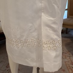 Vintage Nurse Waitress Uniform By Tiffs NY Embroidered Pockets Collar Sz L
