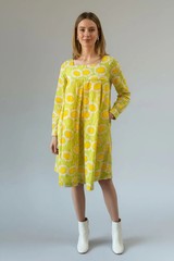 Vintage 1960’s Sunflower Dress, size medium petite