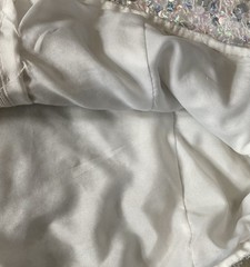 Vintage Laurence Kazar Silk Sequin Top XXL Y2K Iridescent Silver Beaded Blouse