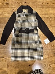 1960s Junior Accents by Frank Adam’s Plaid Dress W/ Zipper Junior Size L Vintage