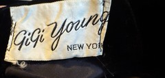 Gigi Young Black 1950s Vintage Silk Circle Dress Size M