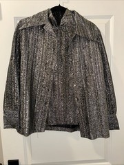 Vintage 1970s Jami Originals Silver Jacket and Undershirt 14/34 Size