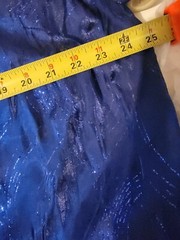 Vintage Womens Plus Button Up Shirt Blue Sparkle Long Sleeve 26w-28w Studio 1940