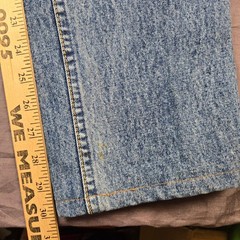 Vintage Lawman Western Jeans Acid Wash High Waist Asymmetrical Double Button 9