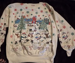 Lot 8 Vtg 80s 90s Kitschy Sweatshirts Russell Tri blend Kittens Christmas M L XL