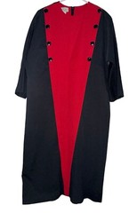 Vintage Trends By Jerrie Lurie Womens Midi Shift Dress Sz 16 Red Black