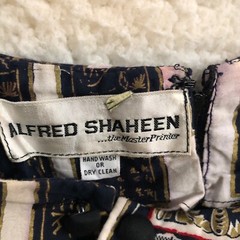 Alfred Shaheen Women Vintage 1960 Kimono Style Dress Asian Black Red White Print