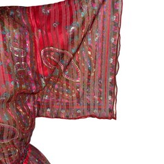 VTG 70’s 80’s Mary-Martin Florida Retro Hippie Paisley Red Striped Floral Dress