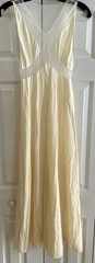 Aristocraft Vintage Cream Color Nightgown S With Tulle Accent Panels Sleeveless