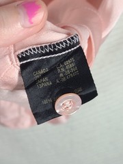 Vtg 90s Escada Pink 100% Silk Satin Shirt Button Up Scarf Collar Half Sleeve