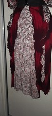 Vtg 60s 70s Ratu Nasya Indonesia Batik Block Pront Dye Ruffle Caftan Maxi Dress