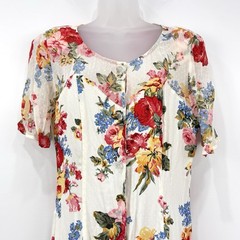 VTG Carole Little Dress Women’s 10 Floral Cottagecore Prairie Maxi Button Front