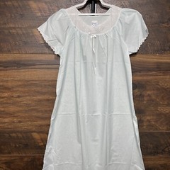 VGT Carole Night Gown Med Long BlueGrandma Cottage Core Pleasant Lightweight USA