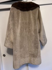 Vintage 60s Brazotta Sportowne faux fur coat with real mink collar single owner