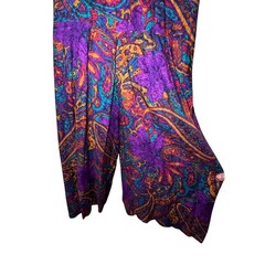 Vintage R.J. Stevens Palazzo Jumper Paisley Wide Leg Boho Cross back Sz 6