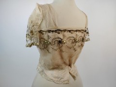 Antique Edwardian Evening Bodice Leonard O’Neill with Gold Metallic Embroidered