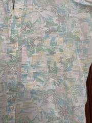 Vintage Pastel Shirt 80s Beach Mom Cherokee Brand No Tag Button Up