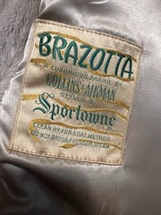 Vintage 60s Brazotta Sportowne faux fur coat with real mink collar single owner