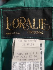 Vintage 80s Loralie Emerald Green Sequin Gown – Strapless Halter Formal