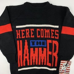 VTG 90s MC Hammer Here Comes The Hammer Sweater Adult Small Rap Hip Hop NWT