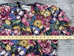Jessica Howard by Mitchell Rodbell Top Womens S Petite Multicolor Floral Padded