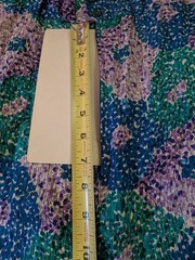 Designer Norah Noh VTG Silk Women Dress Sz 8P Impressionist Blue Green Chic Midi