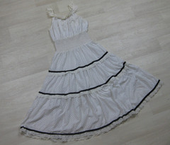 Vintage 70s Midi Prairie Dress (L) Swiss Dot Romantic Boho Jonathan Logan