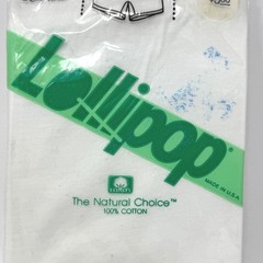 Vintage Lollipop Midway Pant 4 Pack White 100% Cotton Elastic Waist Size 12 USA