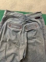 Vintage 60s 70s Landlubber Flare Wide Leg Jeans Hippie Disco 23×29 11.5 Leg