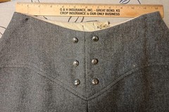Vintage 1960s Sears Jr Bazaar Wool Mini Skirt Size 9 Dry Clean 12″ Waist Buttons