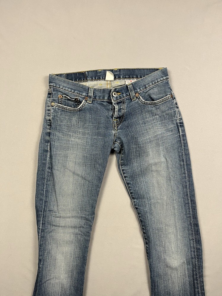 Vintage Lucky Brand Womens Blue Jeans Sz 2/26 Dungarees Made in USA Button Fly