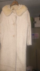 Vintage Fur Collar Coat With Pockets